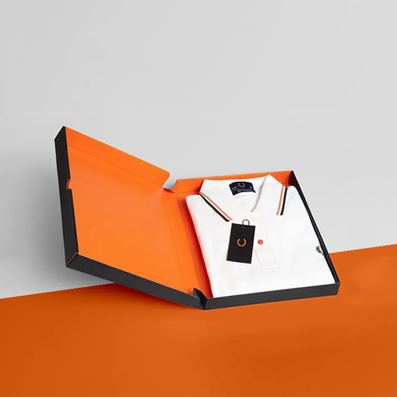 Rigid Shirt Boxes photographed at an angle to show the board thickness