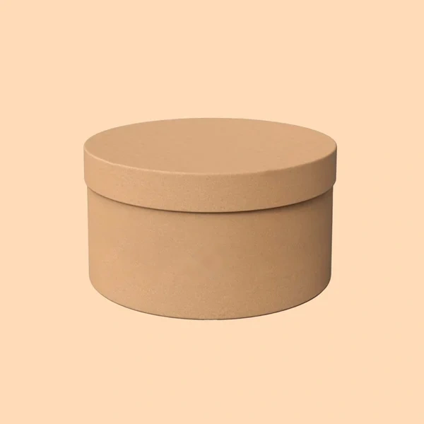 Round Cardboard in use, packed and ready to ship
