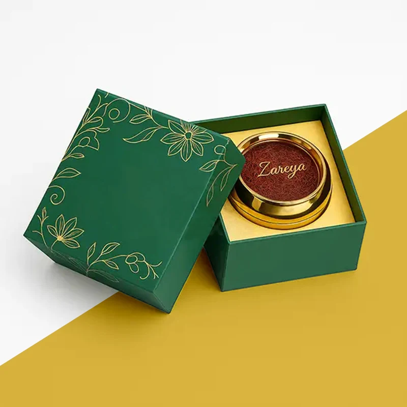 Saffron Boxes — custom essential oil boxes by Packmio Saffron Boxes in an alternative colorway