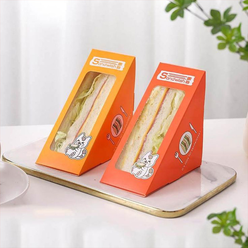 Sandwich Boxes — custom sandwich packaging by Packmio Close detail of the print finish on sandwich boxes