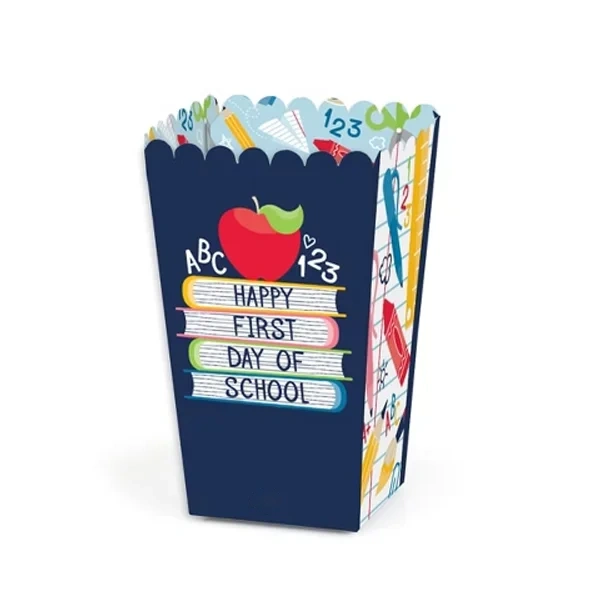 School Boxes — custom stationery by Packmio Close detail of the print finish on school boxes