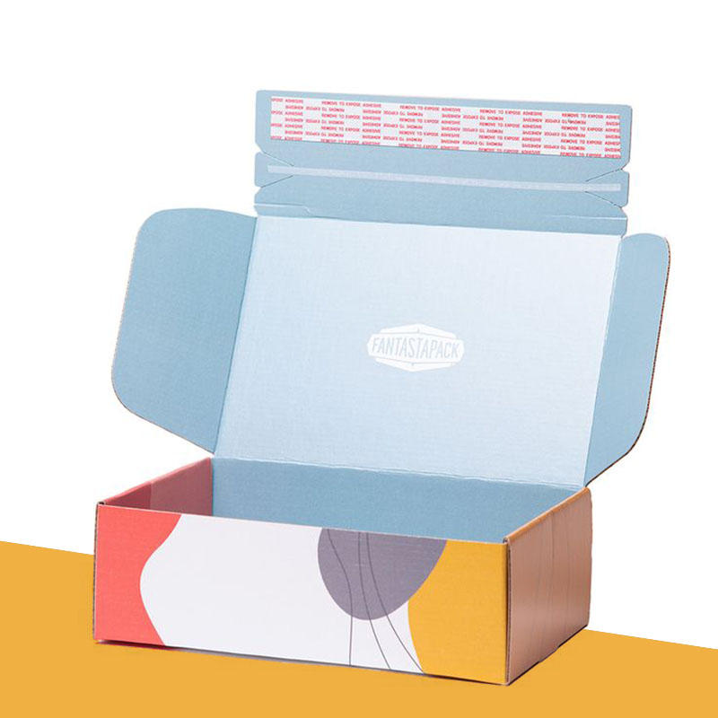 Self Seal Mailing Boxes photographed at an angle to show the board thickness