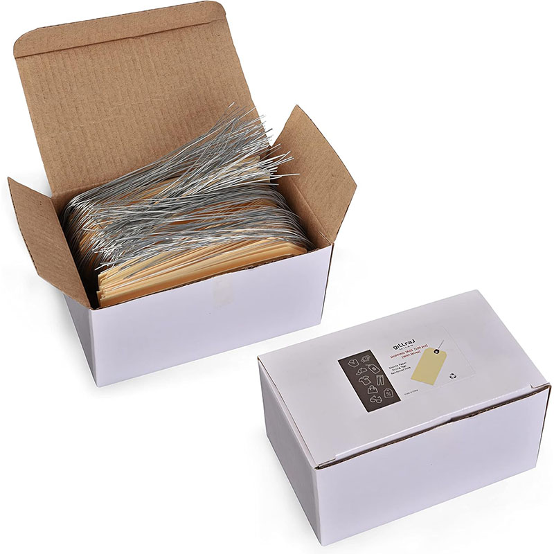 Shipping Tags photographed at an angle to show the board thickness