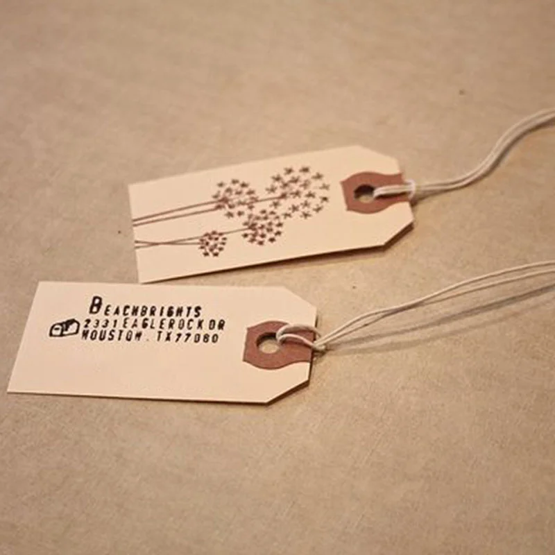 Shipping Tags beside the product it was made to hold