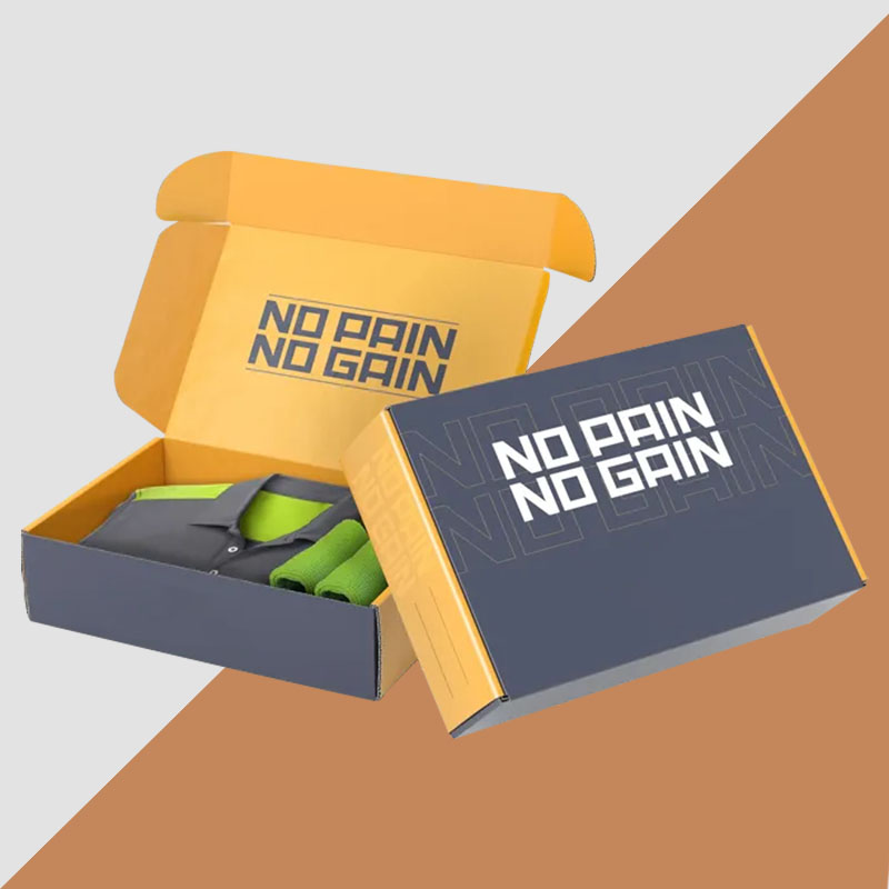 Shirt Boxes — custom apparel boxes by Packmio Close detail of the print finish on shirt boxes