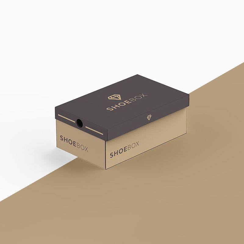 Shoe Boxes opened to show the inside print and construction