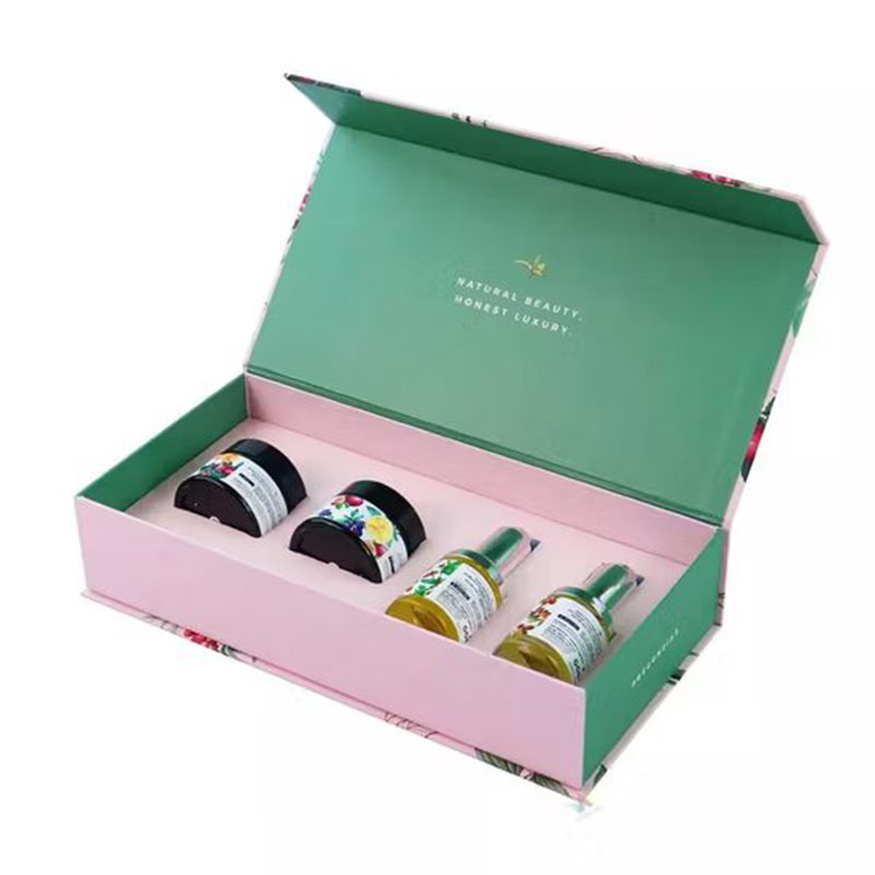 Skin Care Oil Boxes opened to show the inside print and construction