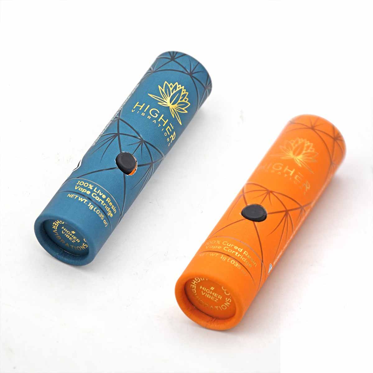 Small Paper Tubes — custom paper tubes by Packmio Small Paper Tubes photographed at an angle to show the board thickness