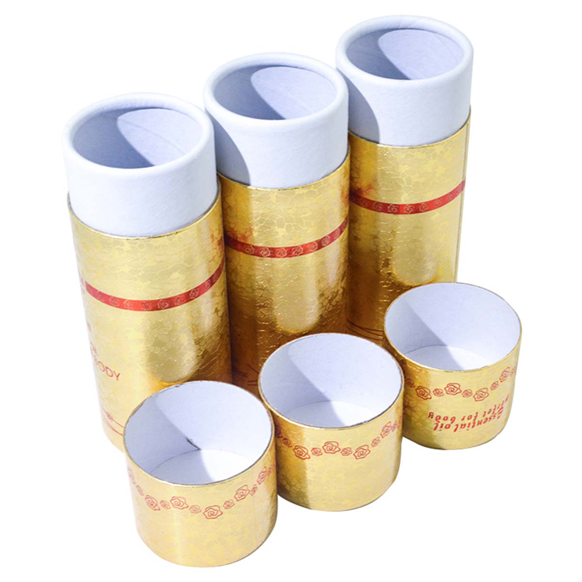 Small Paper Tubes — custom paper tubes by Packmio Small Paper Tubes beside the product it was made to hold