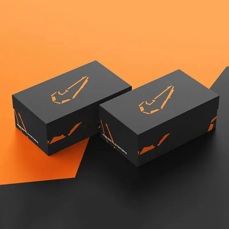 Sneaker Boxes — custom shoe boxes by Packmio Flat view of sneaker boxes before assembly