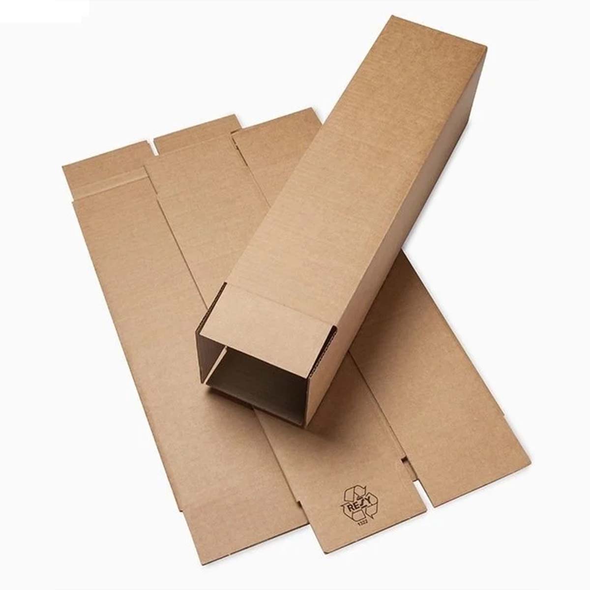 Square Paper Tubes — custom paper tubes by Packmio Square Paper Tubes shown closed, printed to a customer's own artwork
