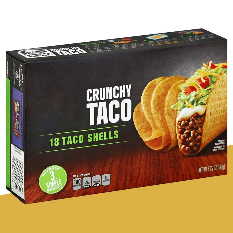 Taco Boxes — custom sandwich packaging by Packmio Taco Boxes beside the product it was made to hold