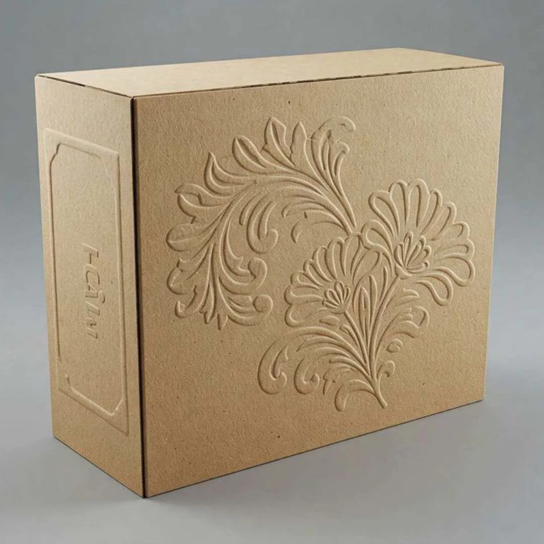 Textured Cardstock Boxes opened to show the inside print and construction