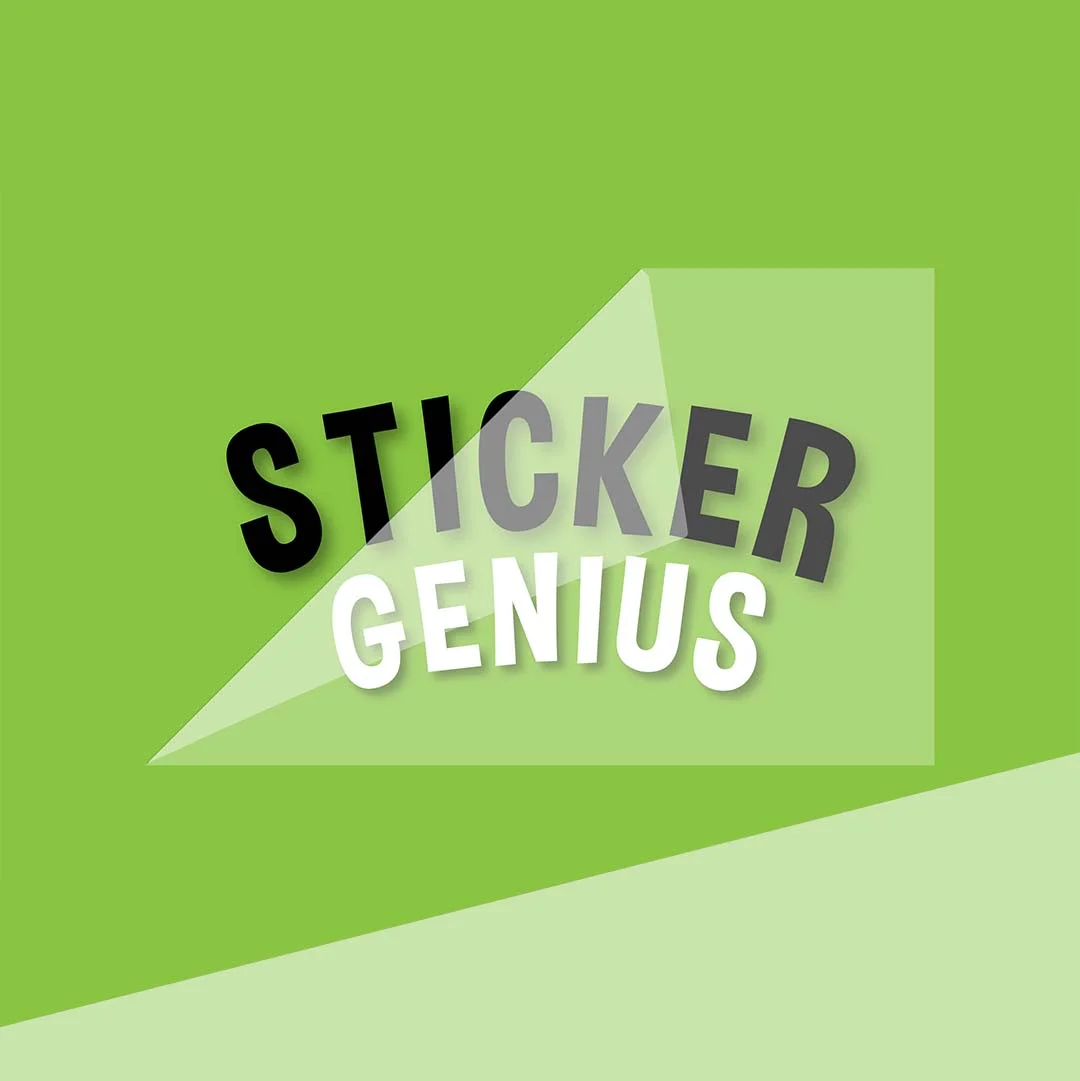 A stack of transfer stickers in a custom size