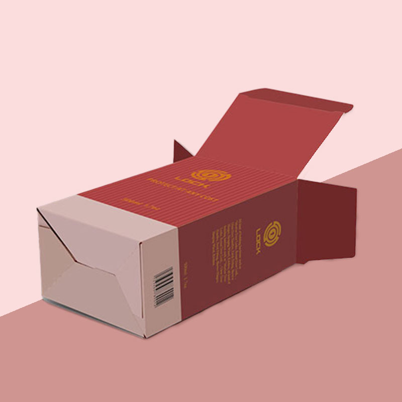 Tuck End Auto Bottom Boxes opened to show the inside print and construction