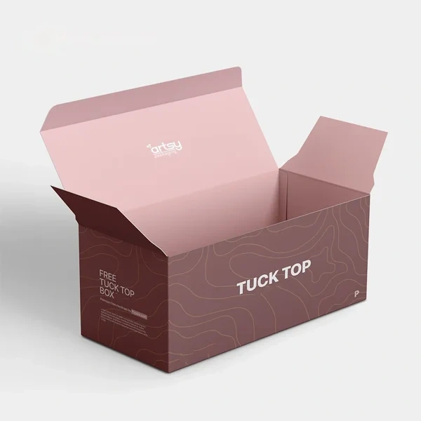 Tuck End Hospitality Boxes — custom tuck boxes by Packmio Close detail of the print finish on tuck end hospitality boxes