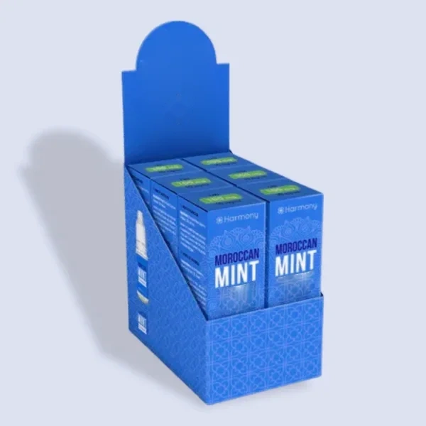 Vape Display Boxes — custom vape packaging by Packmio Close detail of the print finish on vape display boxes