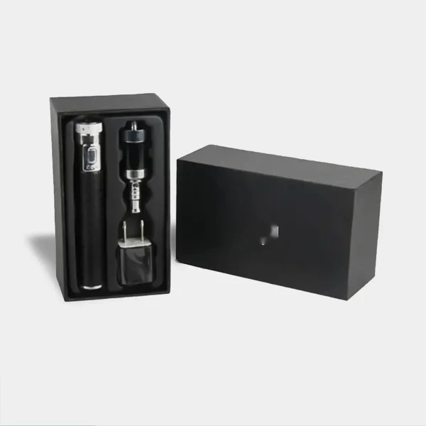 Vape Mod Boxes — custom vape packaging by Packmio Vape Mod Boxes photographed at an angle to show the board thickness