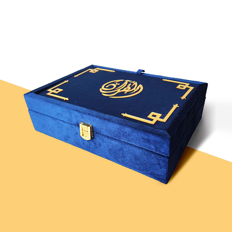 Velvet Boxes with Lids opened to show the inside print and construction