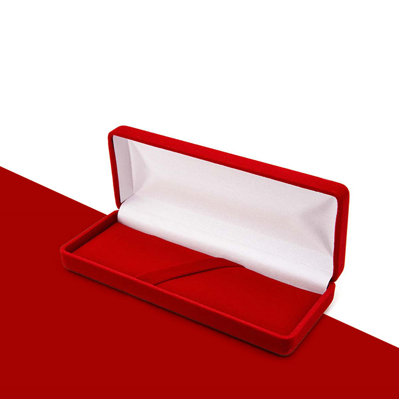 A stack of velvet boxes with lids in a custom size