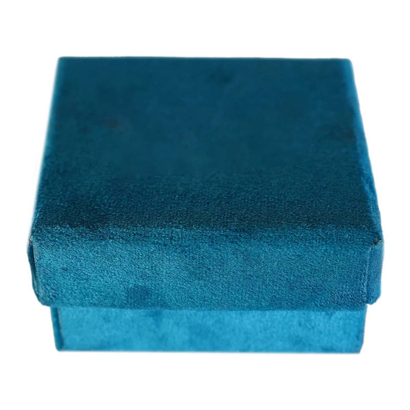 Velvet Boxes with Lids photographed at an angle to show the board thickness