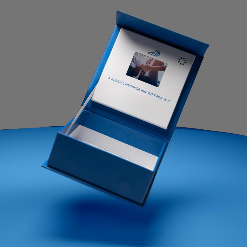 A stack of video booklet boxes in a custom size