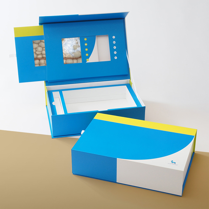 Video Booklet Boxes photographed at an angle to show the board thickness