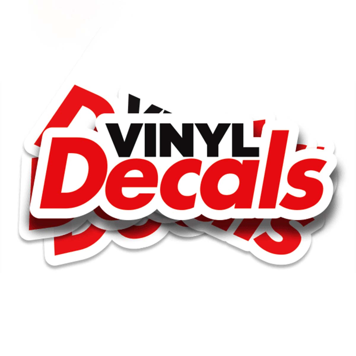 Vinyl Stickers opened to show the inside print and construction