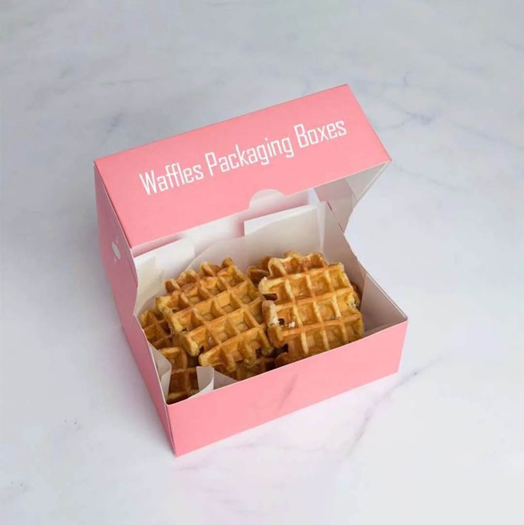 Waffle Boxes — custom bakery boxes by Packmio Waffle Boxes in use, packed and ready to ship