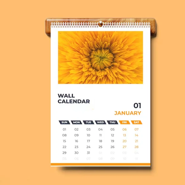 Wall Calendar — custom stationery by Packmio Wall Calendar in use, packed and ready to ship