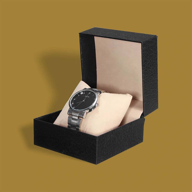 Watch Boxes — custom jewelry boxes by Packmio Close detail of the print finish on watch boxes