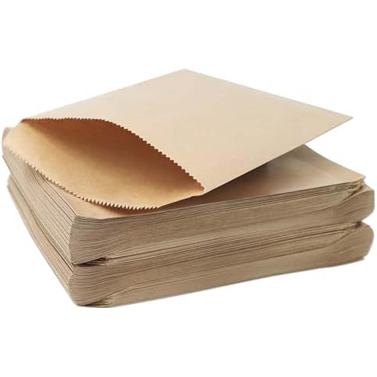 A stack of wax paper bags in a custom size